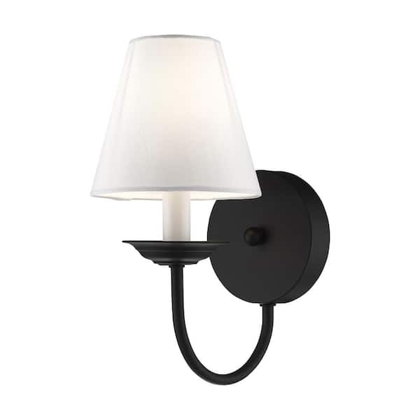 Mendham 1 Light Black Wall Sconce