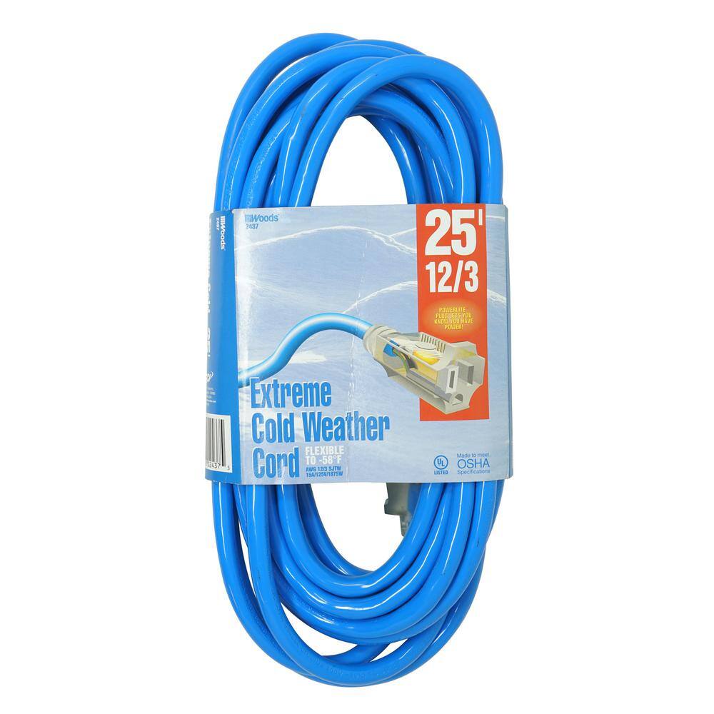 Southwire 02589SW Outdoor Extension Cord 12/3 American Made SJTW Heavy Duty 3 