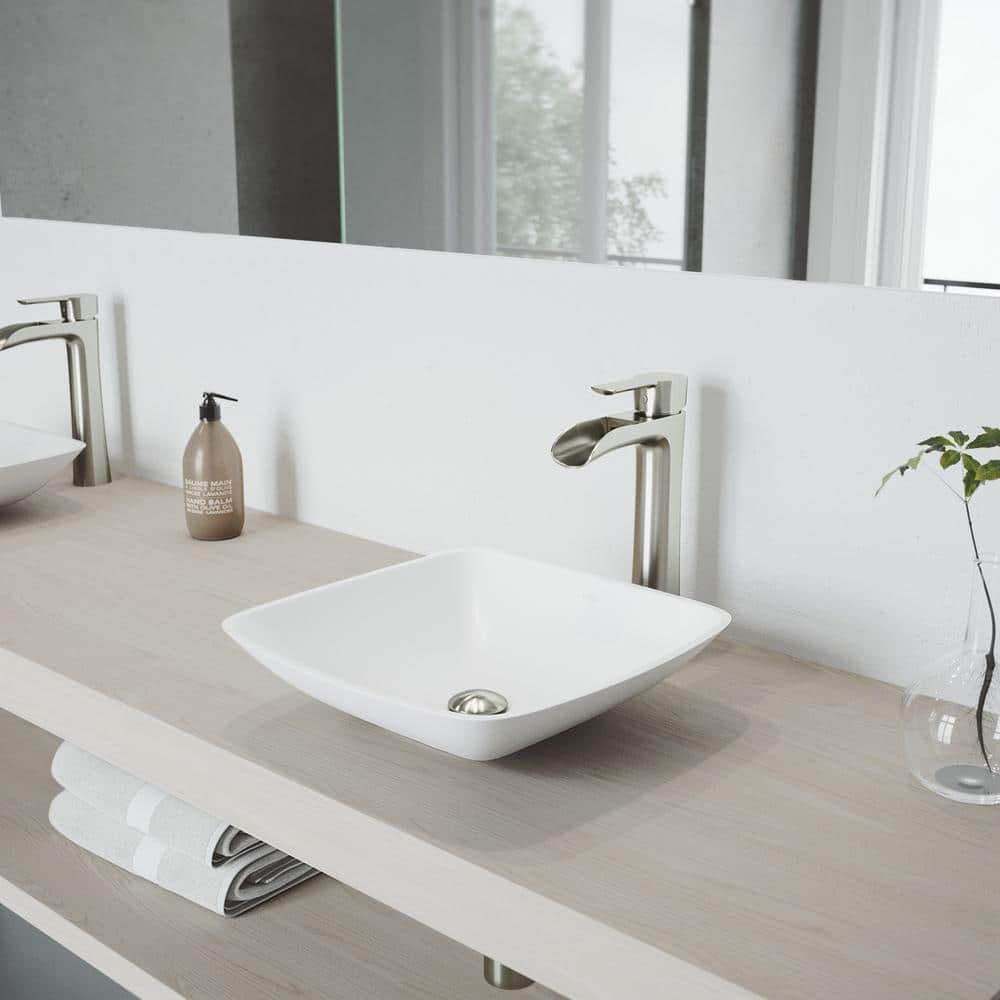 Sleek 10.5" Black Brass Vessel Sink Faucet with Nickel Finish
