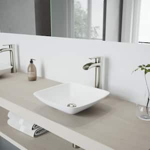 Niko Single-Handle Single Hole Bathroom Vessel Sink Faucet in Brushed Nickel