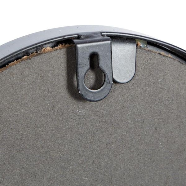 52 in. x 24 in. Bubble Cluster Round Framed Black Wall Mirror