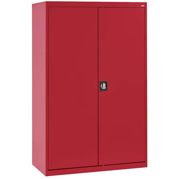 Sandusky Elite (46 in. W x 72 in. H x 24 in. D) Steel Combination Adjustable Shelves Freestanding Cabinet in Red