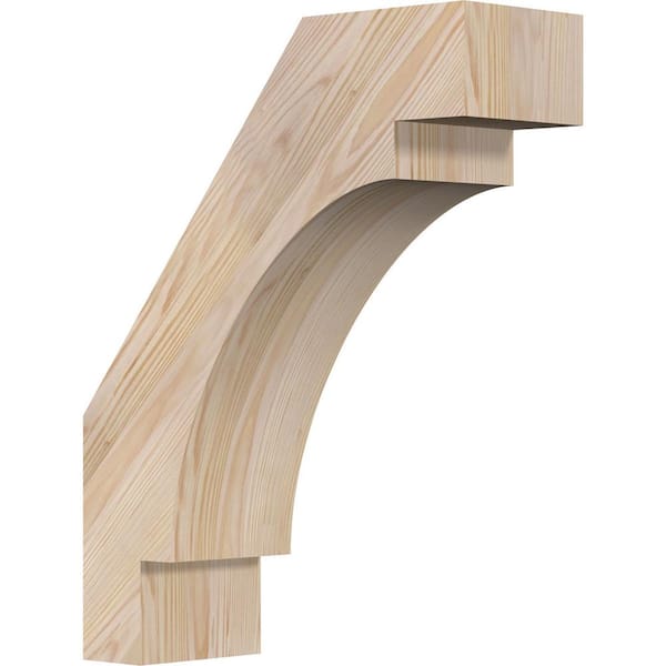Ekena Millwork 5 1/2"W x 16"D x 20"H Merced Smooth Knee Brace, Douglas Fir
