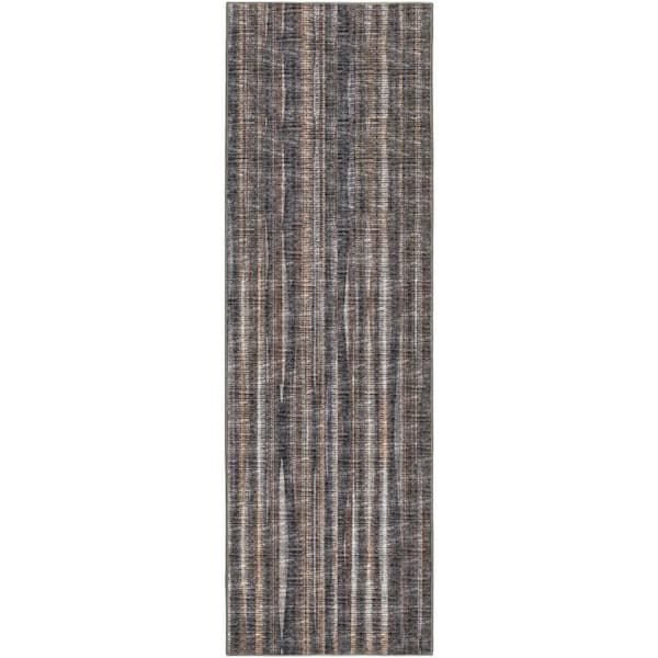 HomeRoots 3 X 12 Brown Ombre Runner Rug