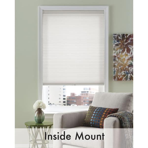 Bali Cut-to-Size White 9/16 in. Cordless Light Filtering Cellular Shade - 26.5 in. W x 72 in. L (Actual Size is 26 in. W x 72 in. L)