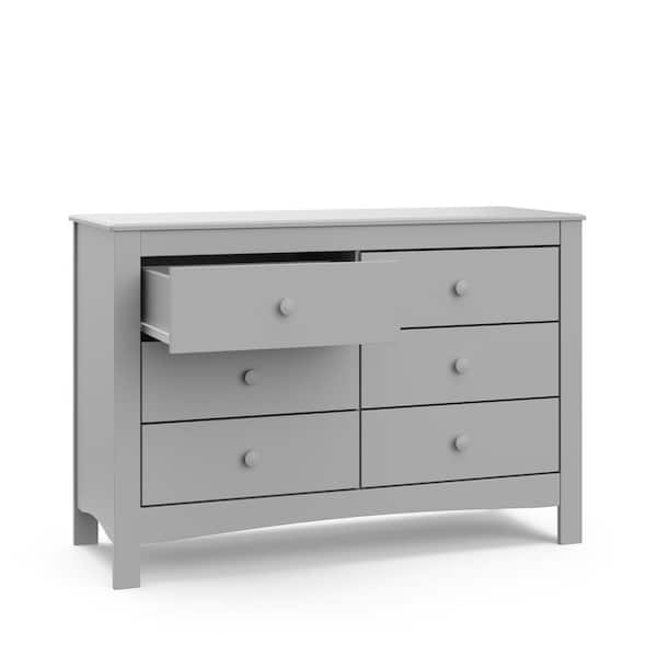 fisher price vintage grey dresser Graco Noah 6 Drawer Double Pebble Gray Quinn dresser