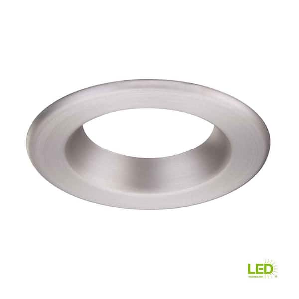EnviroLite 4 in. Decorative Brushed Nickel Trim Ring for LED Recessed Light with Trim Ring