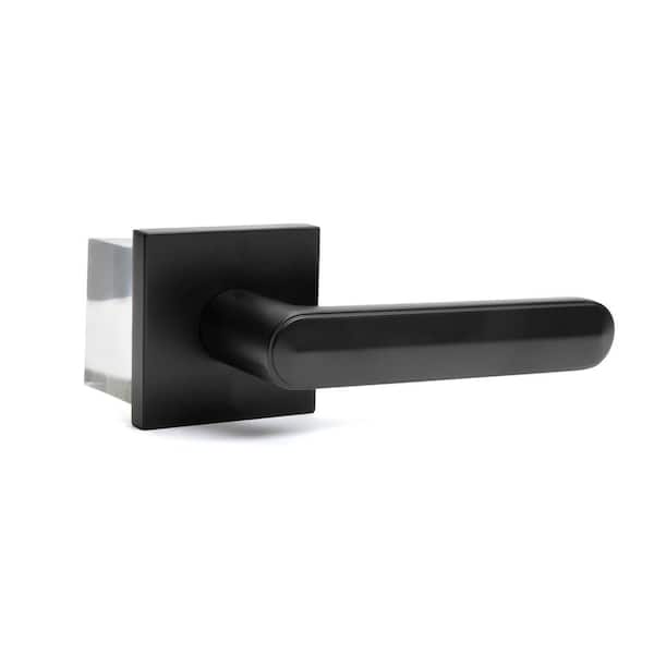 Beaux Matte Black Bed/Bath Modern Interior Door Handle (Privacy-Right Hand)
