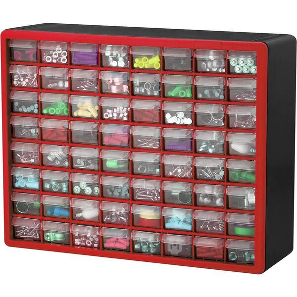 AKM 16-Drawer Plastic Parts Cabinet - Small Parts Storage Organizer