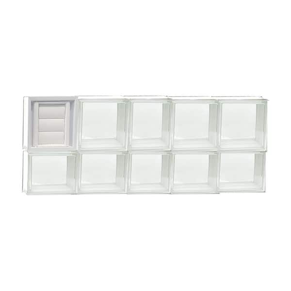 Clearly Secure 36.75 in. x 13.5 in. x 3.125 in. Frameless Clear Glass Block Window with Dryer Vent