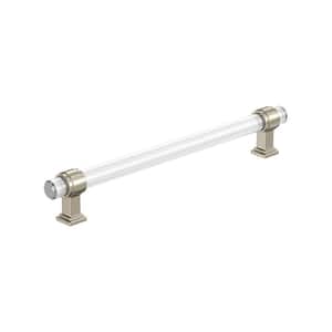 Glacio 8 in. (203 mm) Center-to-Center Clear/Polished Nickel Cabinet Bar Pull (1-Pack)