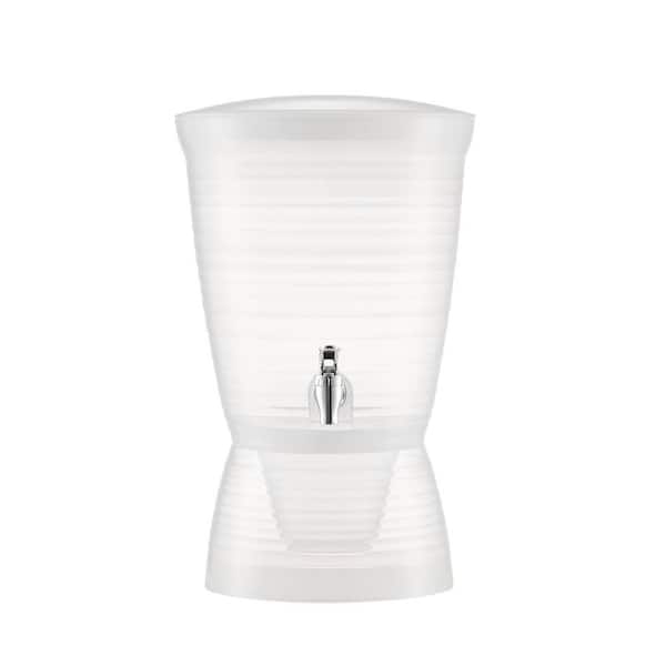 Beverage Dispenser, 2.64 Gal. Drink Dispenser for Parties, Plastic Juice Dispensers with Spigot Ice Chamber