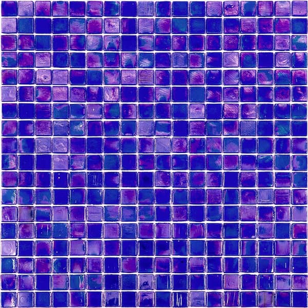 Apollo Tile Skosh Glossy Tiffany Blue 11.6 in. x 11.6 in. Glass Mosaic Wall and Floor Tile (18.69 sq. ft./case) (20-pack)