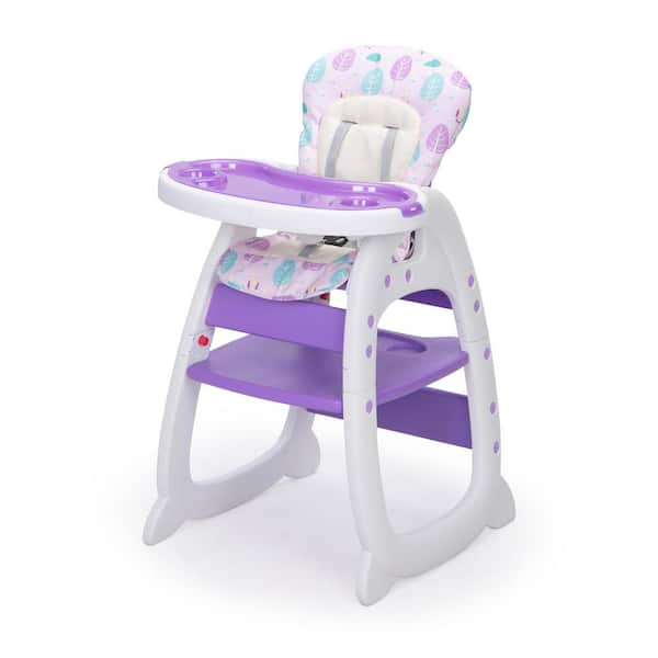 Nyeekoy Baby High Chair Convertible Toddler Table Chair Set with Adjustable Height