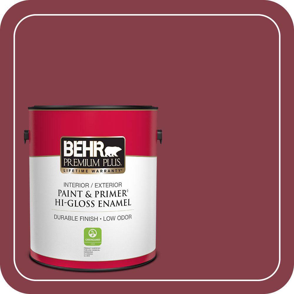 1 gal. #S-H-120 Antique Ruby Hi-Gloss Enamel Interior/Exterior Paint & Primer price history on PriceWatchPro