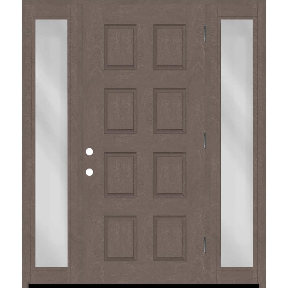 Regency 66 in. x 80 in. 8-Panel LHOS Ashwood Mahogany Fiberglass Prehung Front Door w/10in. SLs w/ 4-9/16 Jamb price history on PriceWatchPro