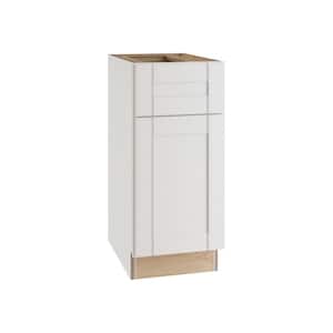 Richmond Verona White Plywood Shaker Ready to Assemble Base Kitchen Cabinet with Soft Close 15 in.x 34.5 in. x 24 in.