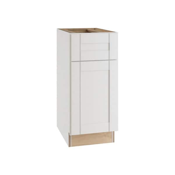 Richmond Verona White Plywood Shaker Ready to Assemble Base Kitchen Cabinet Soft Close 15 in W x 24 in D x 34.5 in H