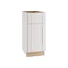 Vesper White Shaker Assembled Plywood Base Kitchen Cabinet with Soft Close 21 in. x 34.5 in. x 24 in.