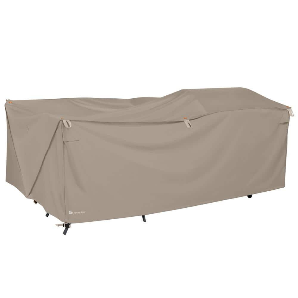 Storigami 140 in. L x 70 in. W x 35 in. H Goat Tan Easy Fold General Purpose Patio Furniture Cover