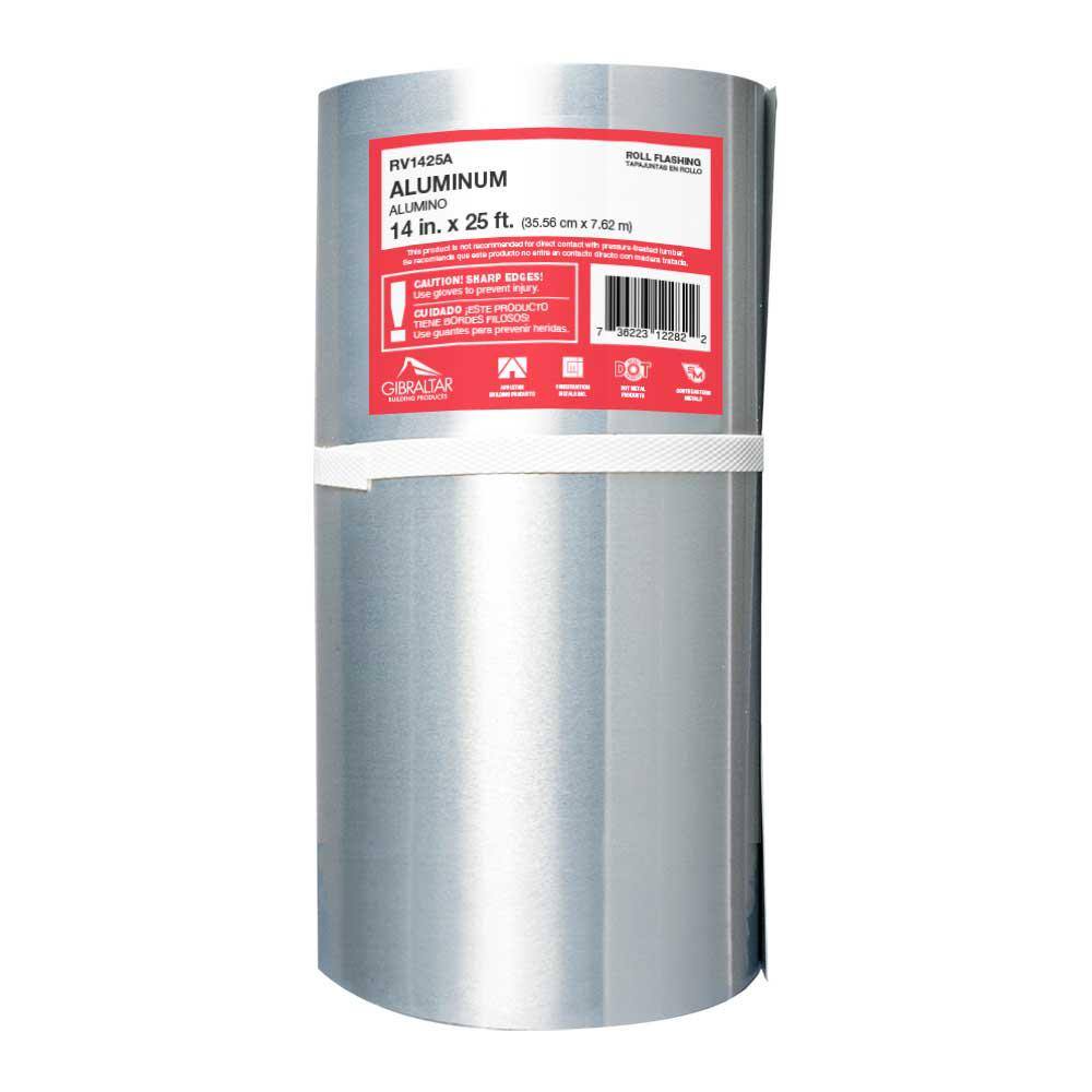 Gibraltar Building Products 14 In X 25 Ft Aluminum Roll Valley Flashing Rv1425a The Home Depot