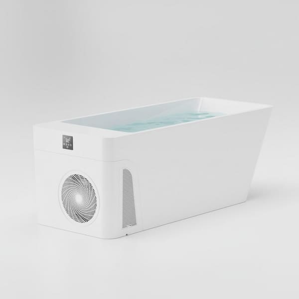 77 in. x 28 in. freestanding Soaking Bathtub with Left Drain in White with 32℉-104℉ Digital Temperature Control