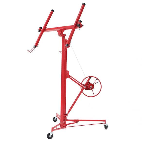 Amucolo 13 ft. Red Drywall Lift Panel Lift Drywall Panel Hoist Jack Lifter