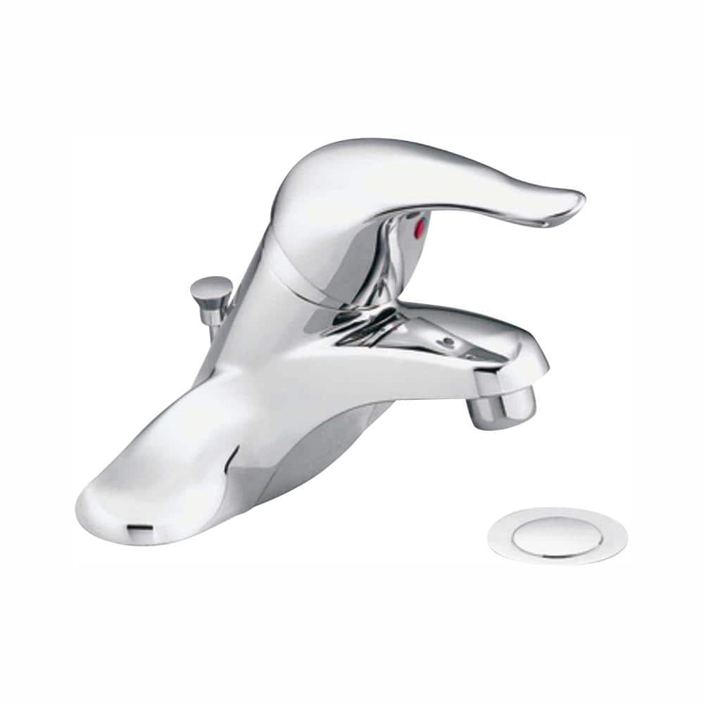 Sleek Chrome Modern Centerset Bathroom Faucet with Ceramic Disc Valve