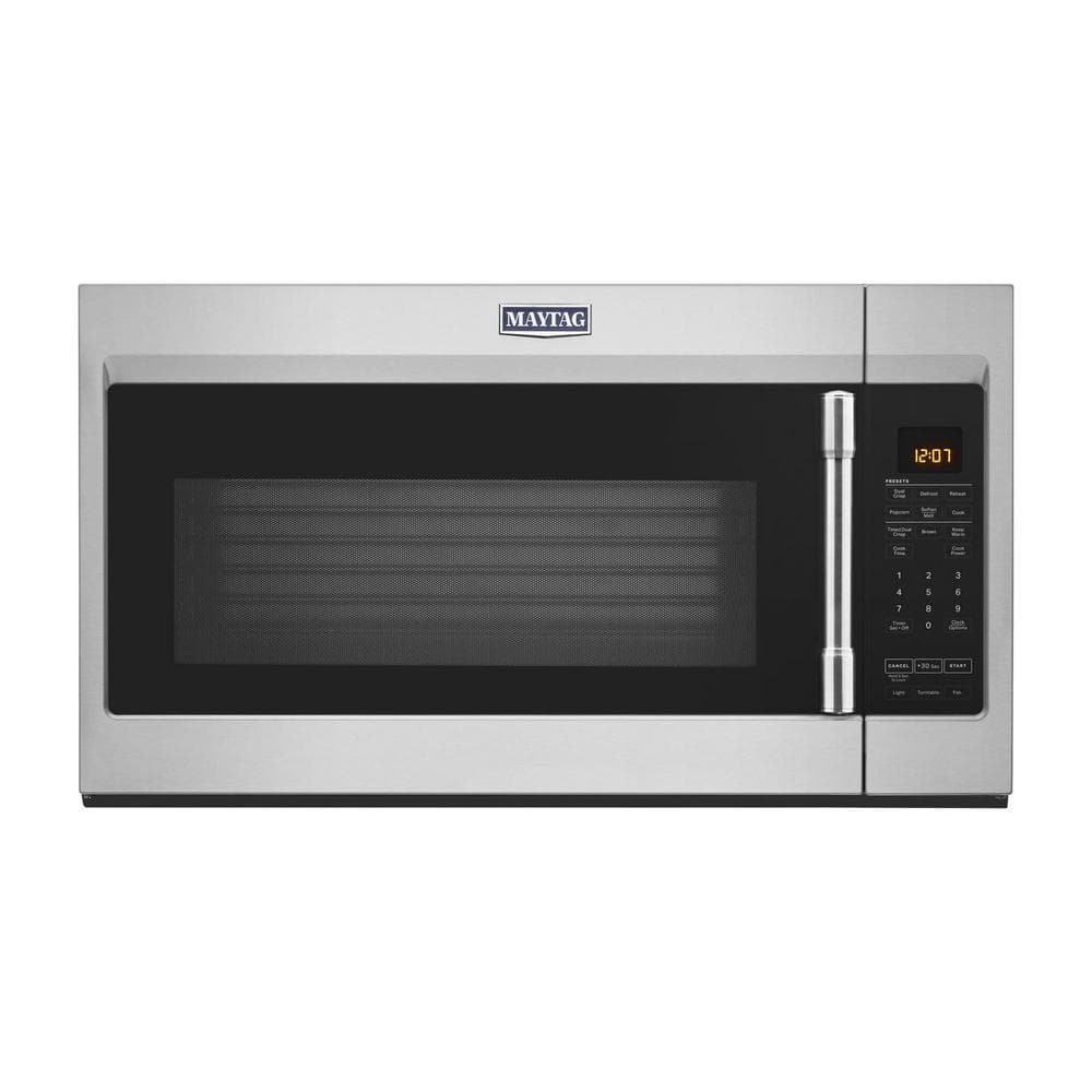 Maytag 1.9 cu. ft. Over the Range Microwave with Dual Crisp Function in Fingerprint Resistant Stainless Steel