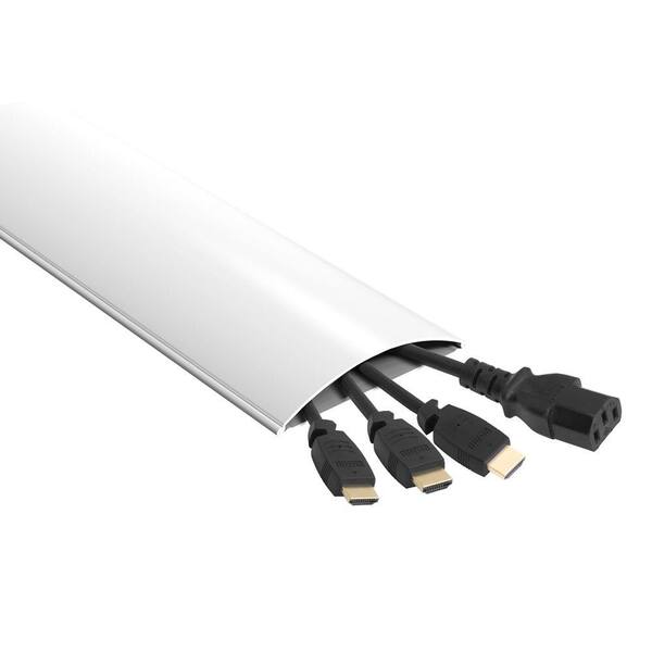 Unimax Low Profile Cable Management - 1.8m/6ft - White