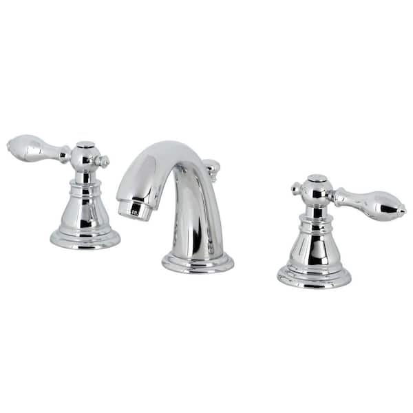 Kingston Brass American Classic 8 in. Widespread 2-Handle Bathroom Faucet in Polished Chrome
