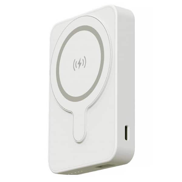 CHARGEWORX Power Bank-5000mah Magsafe-Credit Card Holder, White