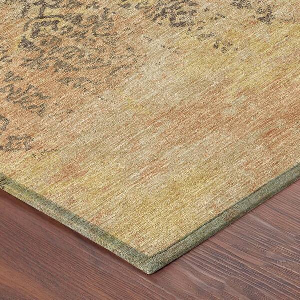 Chantille Machine Washable Indoor/Outdoor Abstract ACN2788 Copper 9 ft. x 12 ft. Area Rug