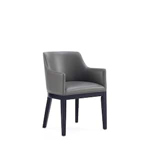 Gansevoort Pebble Grey Faux Leather Dining Armchair