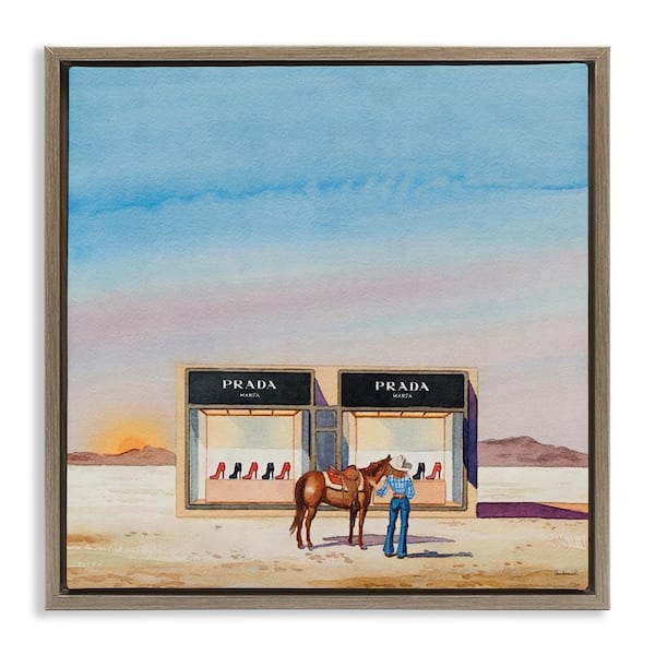 Stupell Industries Desert Shoe Store by Amanda Greenwood Brown Floater Frame Nature Graphic Art Print 25 in. x 25 in.