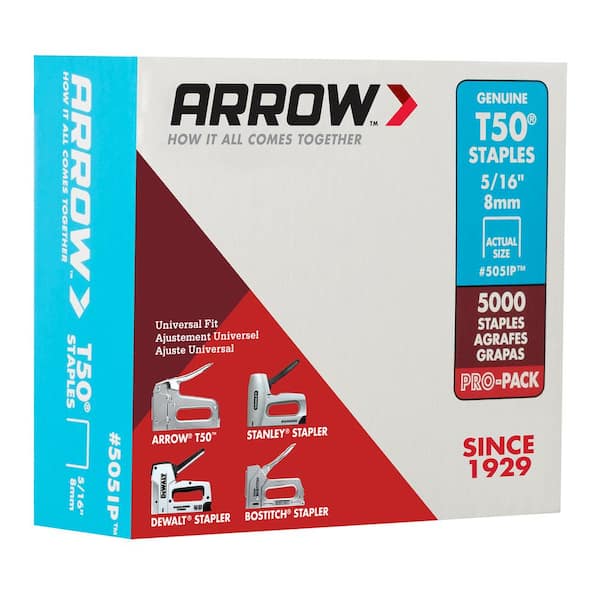 5000 staples Arrow 505IP T50 Staples 5/16" 8mm 