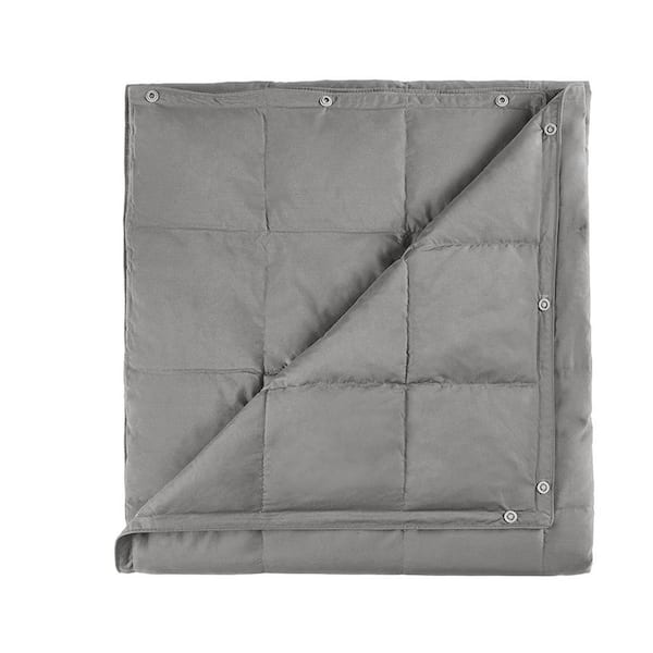 TRUE NORTH Hadly Grey Polyester Throw Blanket