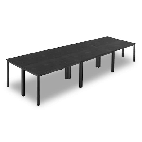 Conference Table, Set of 6, 4.5 ft. Office Meeting Table for 16 Person, Flexible Combination Desk Set, Modern Rectangle