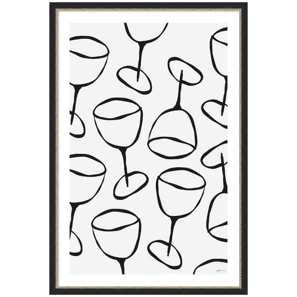 Belmont Wine Everywhere by Gabrielly Guedes Food Framed Art Print 42 in. x 28 in.