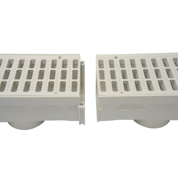 NDS 2 ft. Plastic Spee-D Channel Drain Grate in Gray 241-1 - The Home Depot