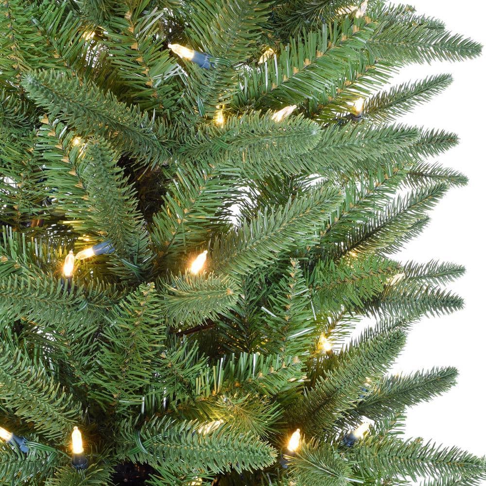 6.5 ft Slim Pre-lit Pine Christmas Tree with Warm White LED Lights