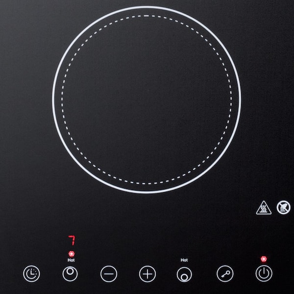 Summit Appliance 12 in. Radiant Electric Cooktop in Black with 2 Elements Including High Power Element, 230-Volt