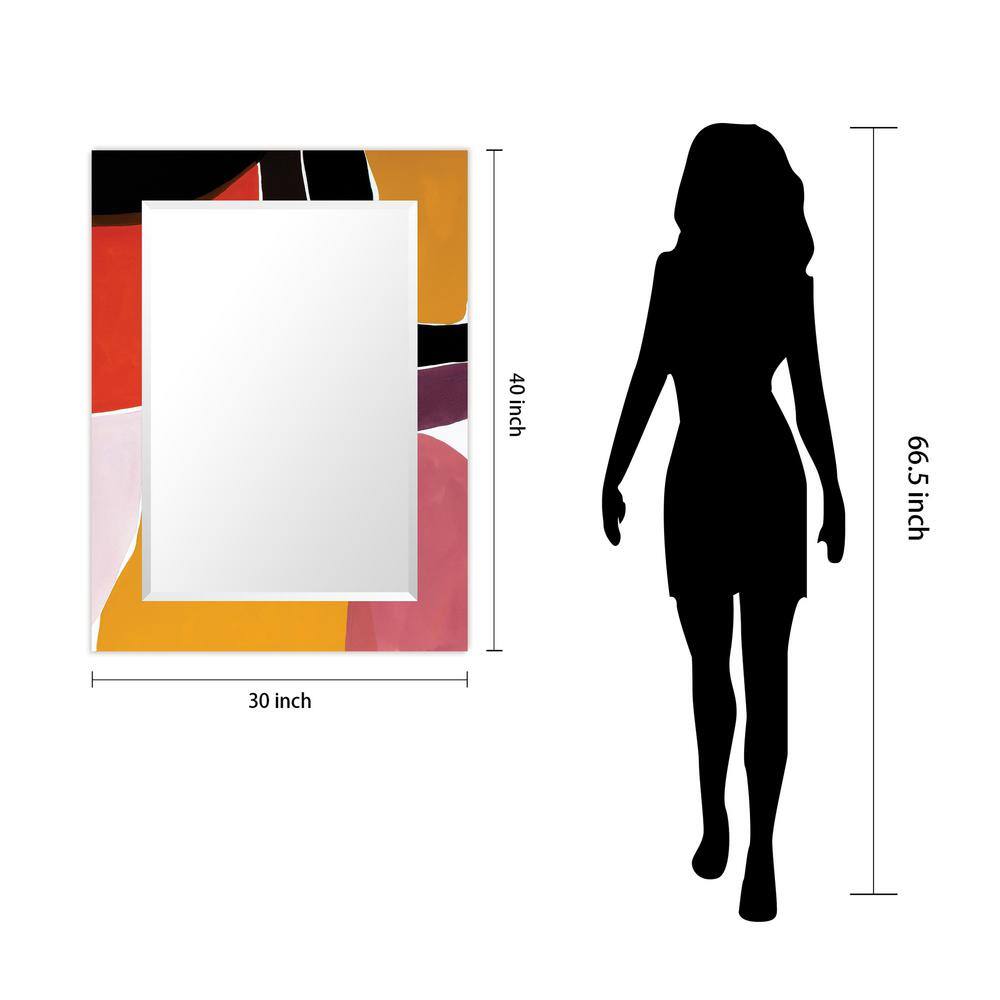 SoHo Gallery Inspired 30x40 Abstract Frameless Wall Mirror