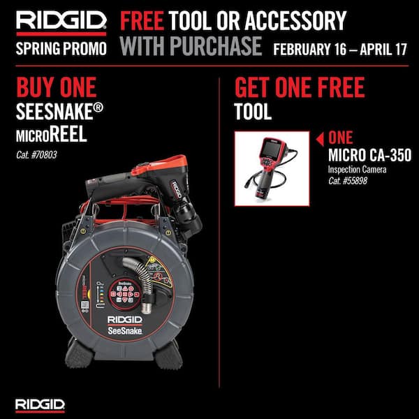 RIDGID SeeSnake CA-350 MicroReel Drain Snake Video/Sewer Camera