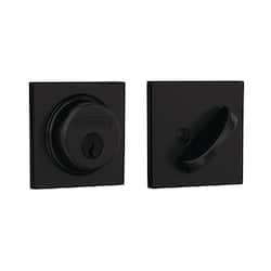 Schlage B60 Series Collins Matte Black Single Cylinder Deadbolt Certified Highest for Security and Durability