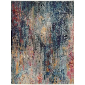 Celestial Multicolor 8 ft. x 11 ft. Abstract Bohemian Area Rug
