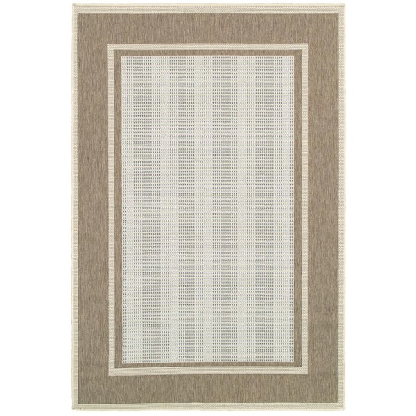 Couristan Monaco Maritime Blue-Sand 6 ft. x 9 ft. Indoor/Outdoor Area Rug