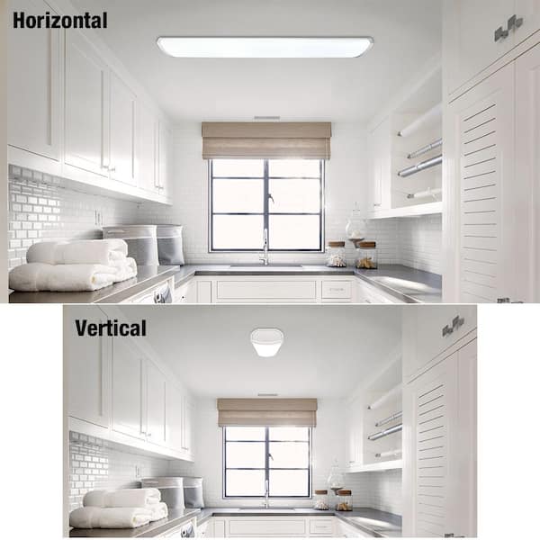 12-Pack 4 ft. 3600 Lumens LED Wraparound Ceiling Light Fixture 120V Hardwire Bright White 4000K Garage Lighting
