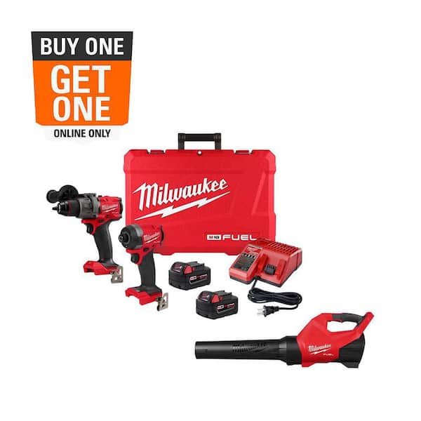 M18 FUEL 18V Lithium-Ion Brushless Cordless Hammer Drill and Impact Driver Combo Kit and M18 FUEL Blower