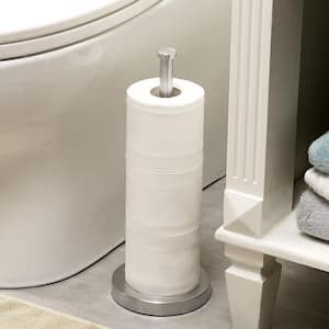Bath Freestanding Toilet Paper Holder Tissue Roll Storage Stand Hand Towel Holder in Stainless Steel Brusher Nickel